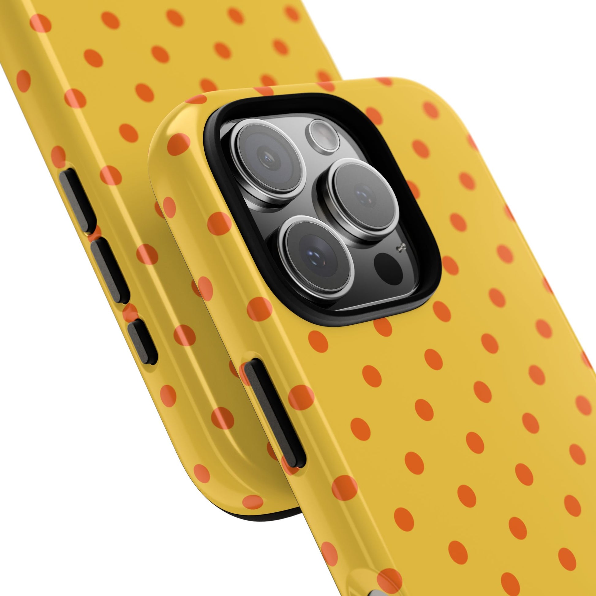 Phone Case - Trendy Yellow & Orange Dot Pattern Phone Case