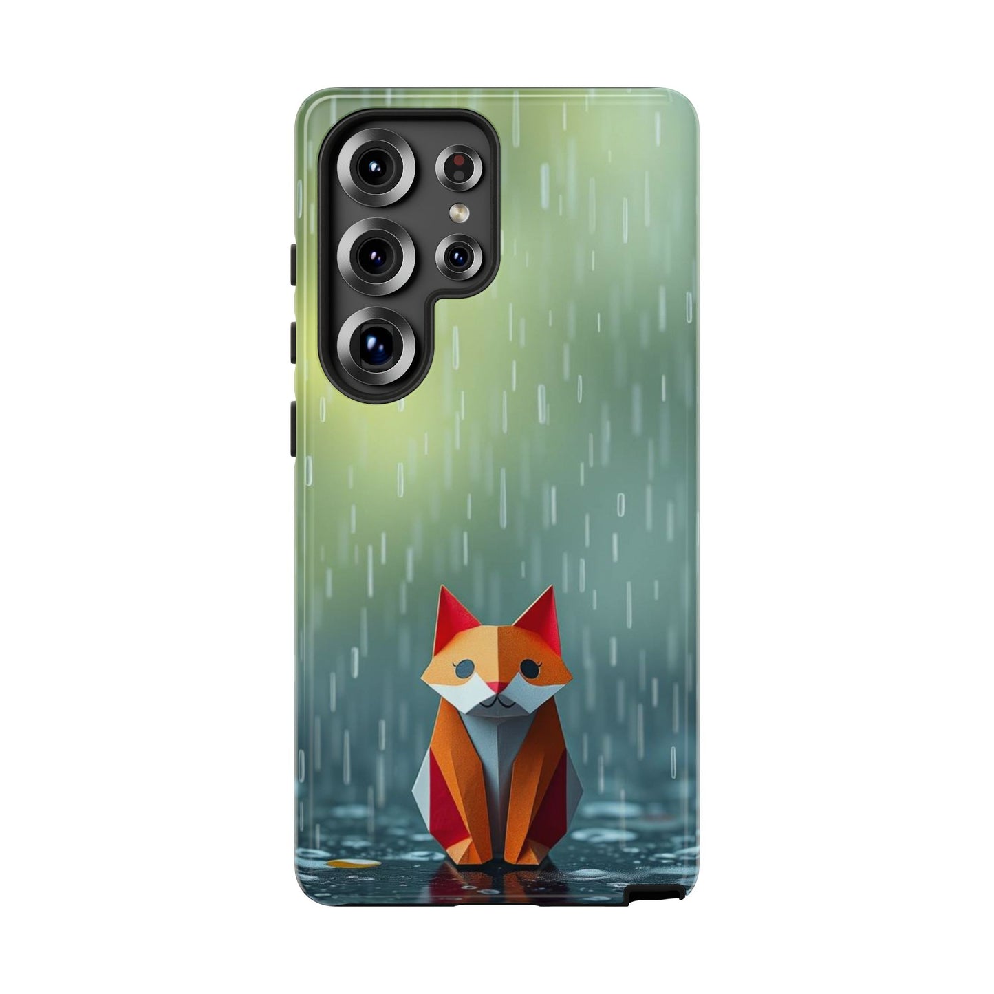 Samsung Galaxy S25 Ultra / Glossy Phone Case - Origami ’Soggy Fox’ Design Phone Case