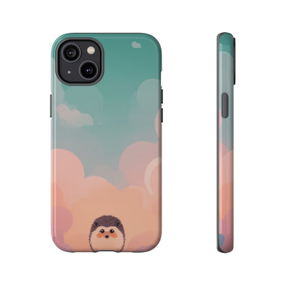 Cute Hedgehog & Cloud Design Phone Case - Multicolor Phone Case - iPhone 14 Plus / Glossy
