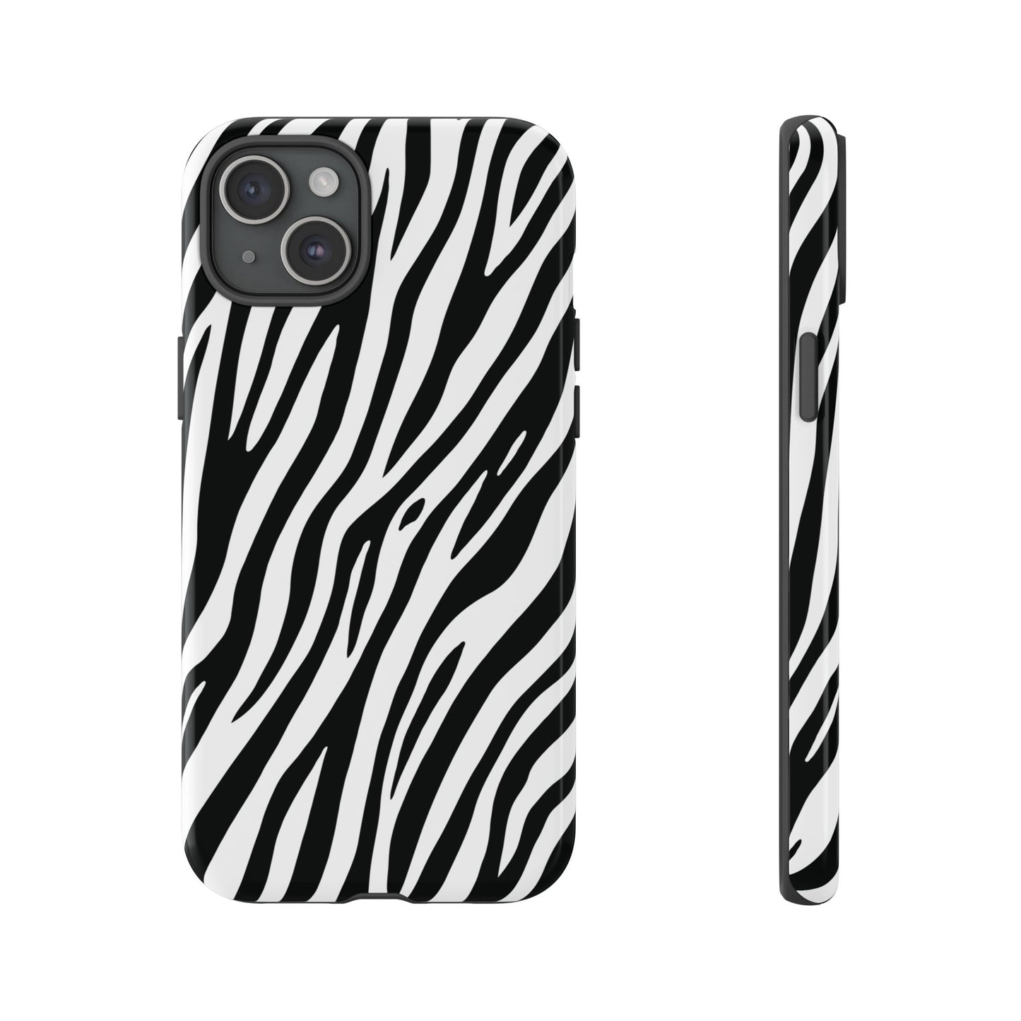 Monochrome Tiger Print Phone Case