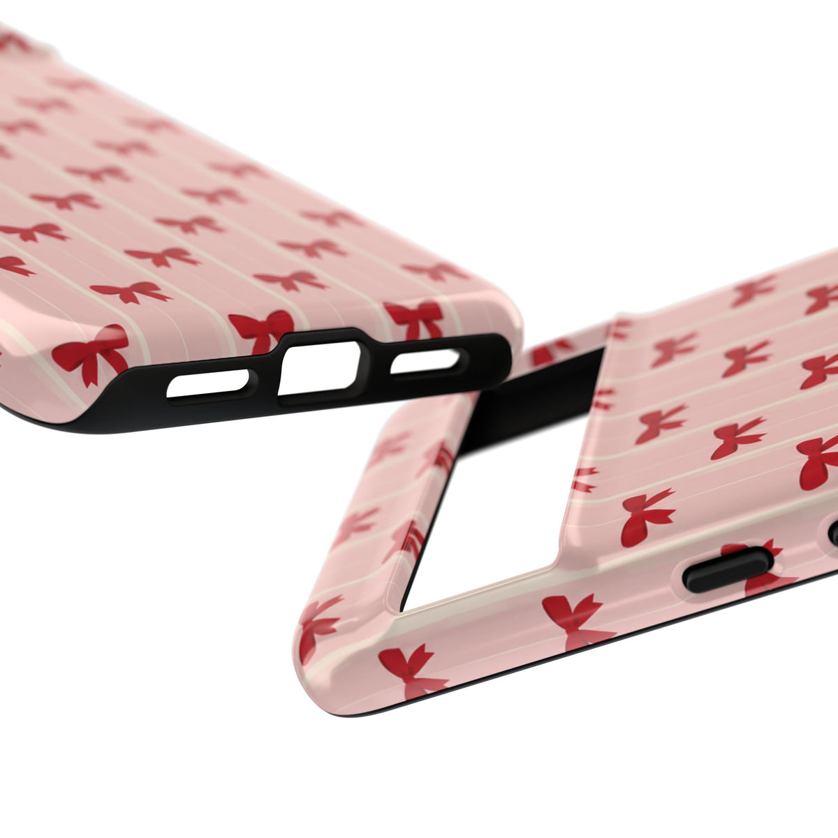 Retro Cherry Red Bow Pattern Phone Case