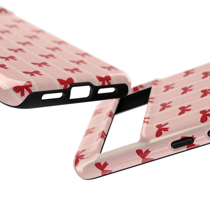 Retro Cherry Red Bow Pattern Phone Case