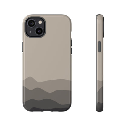 Beige Abstract Waves Protective Phone Case - Beige Phone Case - iPhone 14 Plus / Glossy