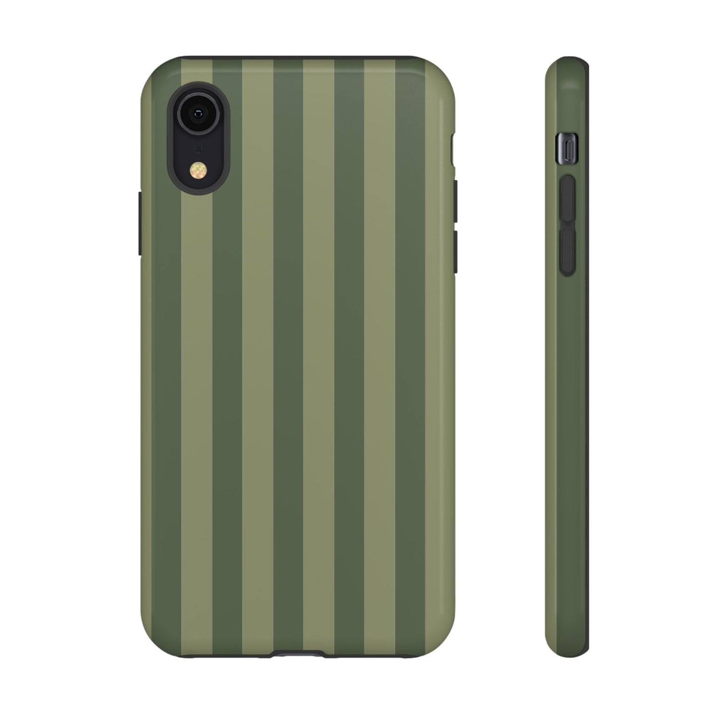 iPhone XR / Glossy Phone Case - ’Green Stripe Pattern’ Phone Case