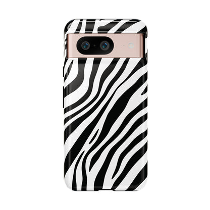 Modern Monochrome Zebra Print Phone Case
