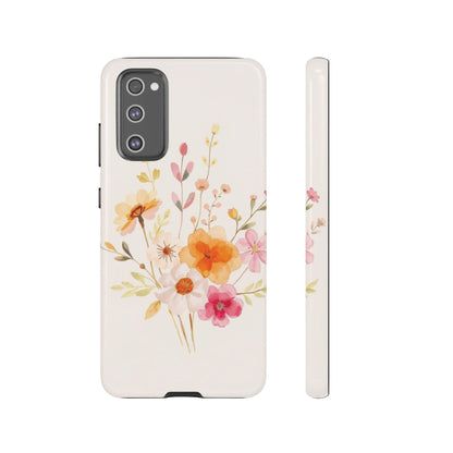 Samsung Galaxy S20 FE / Glossy Phone Case - Boho Chic Watercolour Flower Pattern Phone Case