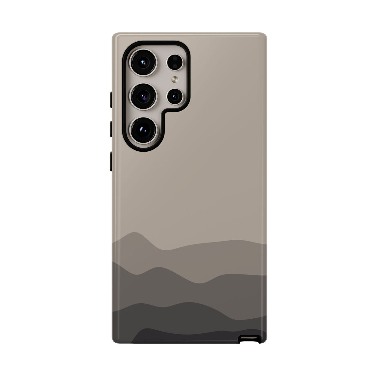 Beige Abstract Waves Protective Phone Case - Beige Phone Case - Samsung Galaxy S24 Ultra / Glossy