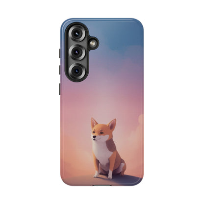 Samsung Galaxy S25 / Glossy Phone Case - Cute Dog & Cloud Design ’Good Doggo’ Phone Case