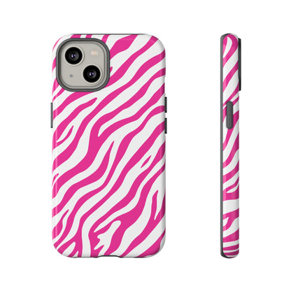 Stylish Hot Pink Zebra Print Phone Case