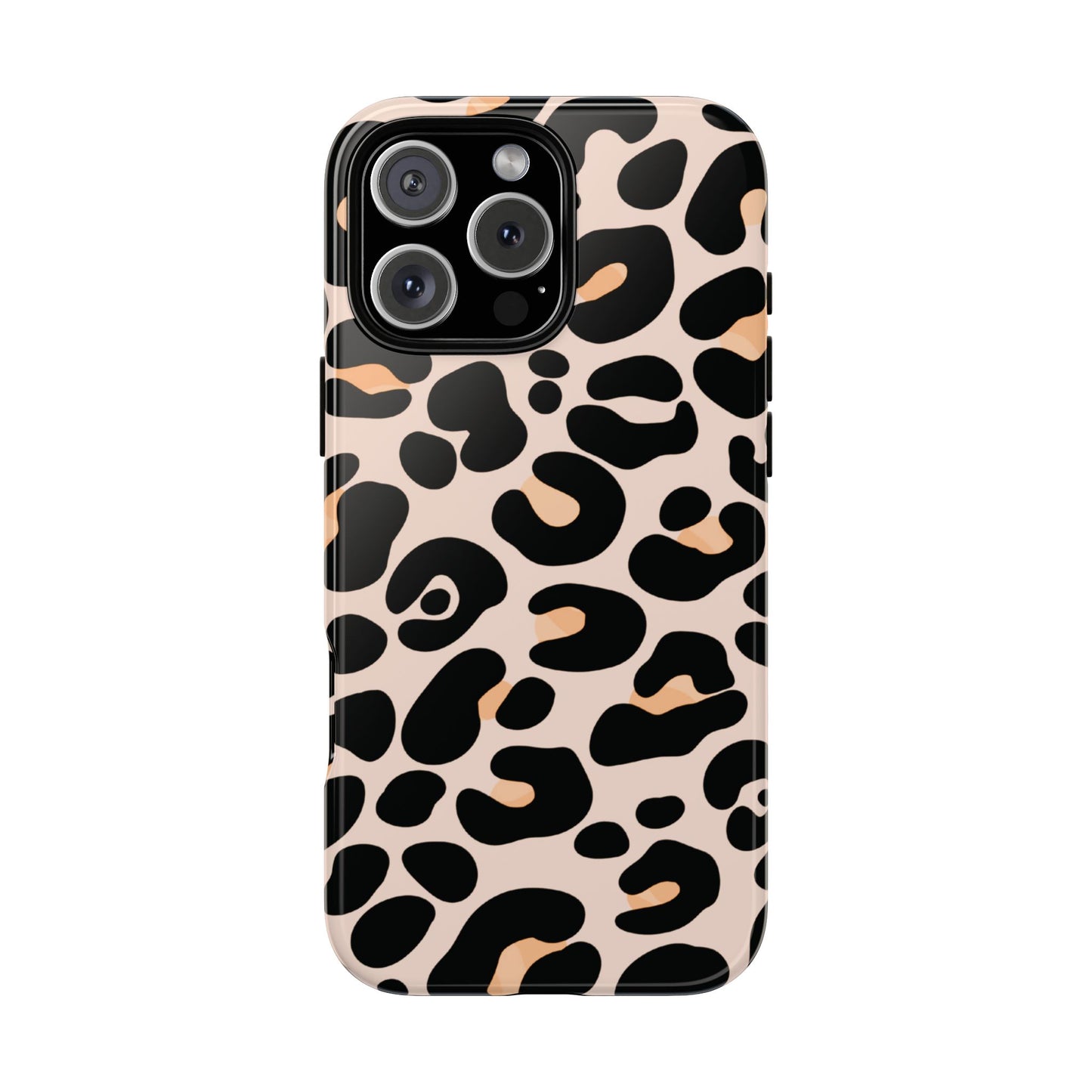 Elegant Peach Leopard Print Phone Case
