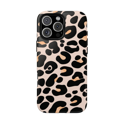 Elegant Peach Leopard Print Phone Case