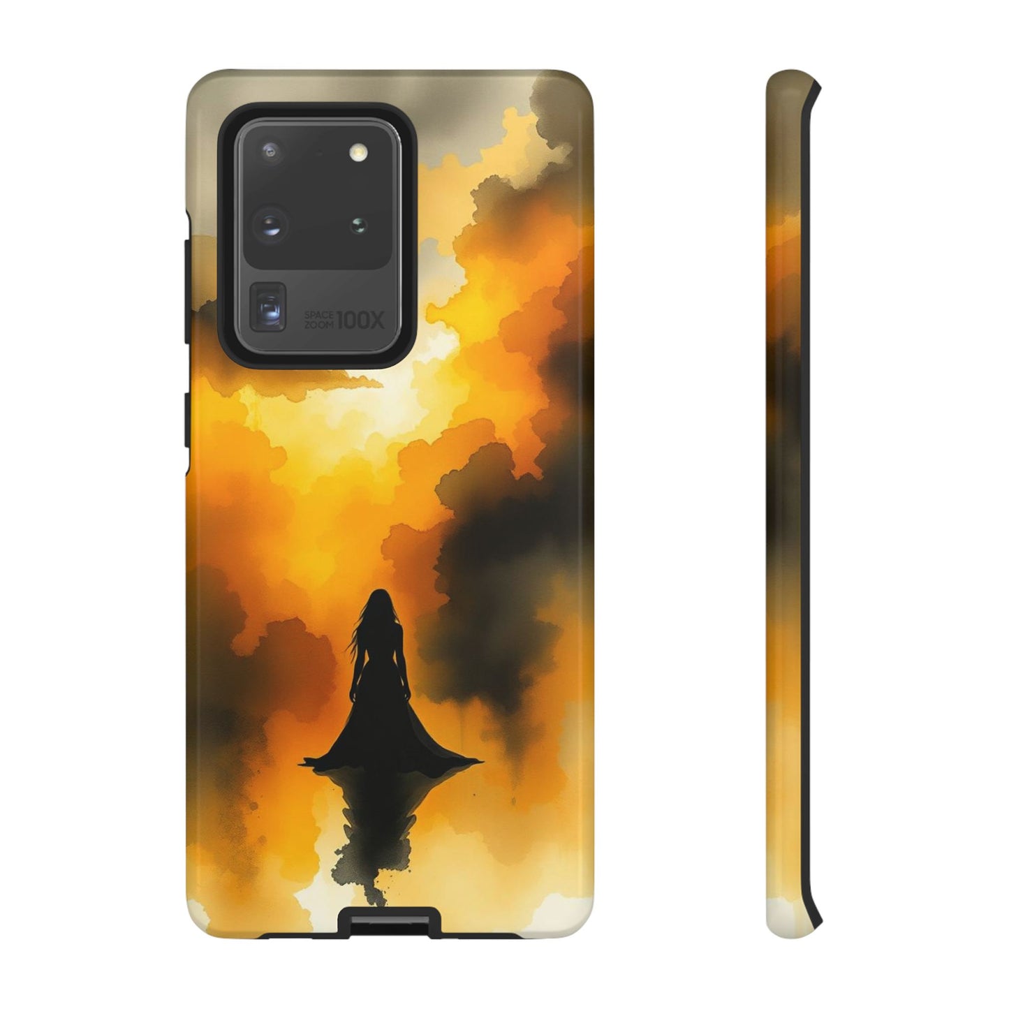 Samsung Galaxy S20 Ultra / Glossy Phone Case - Watercolour Gothic Woman in Black Phone Case