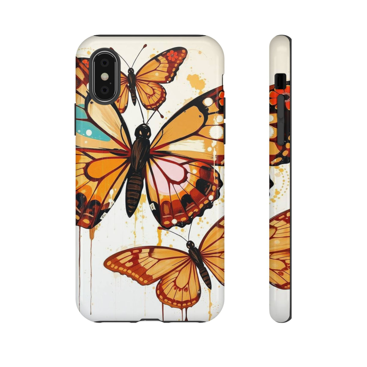 Abstract Butterflies Design Phone Case - Multicolor Phone Case - iPhone X / Glossy