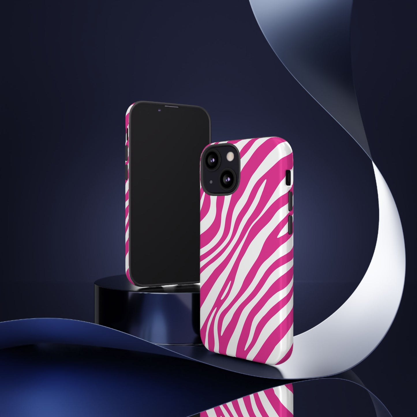 Modern Hot Pink Zebra Print Phone Case