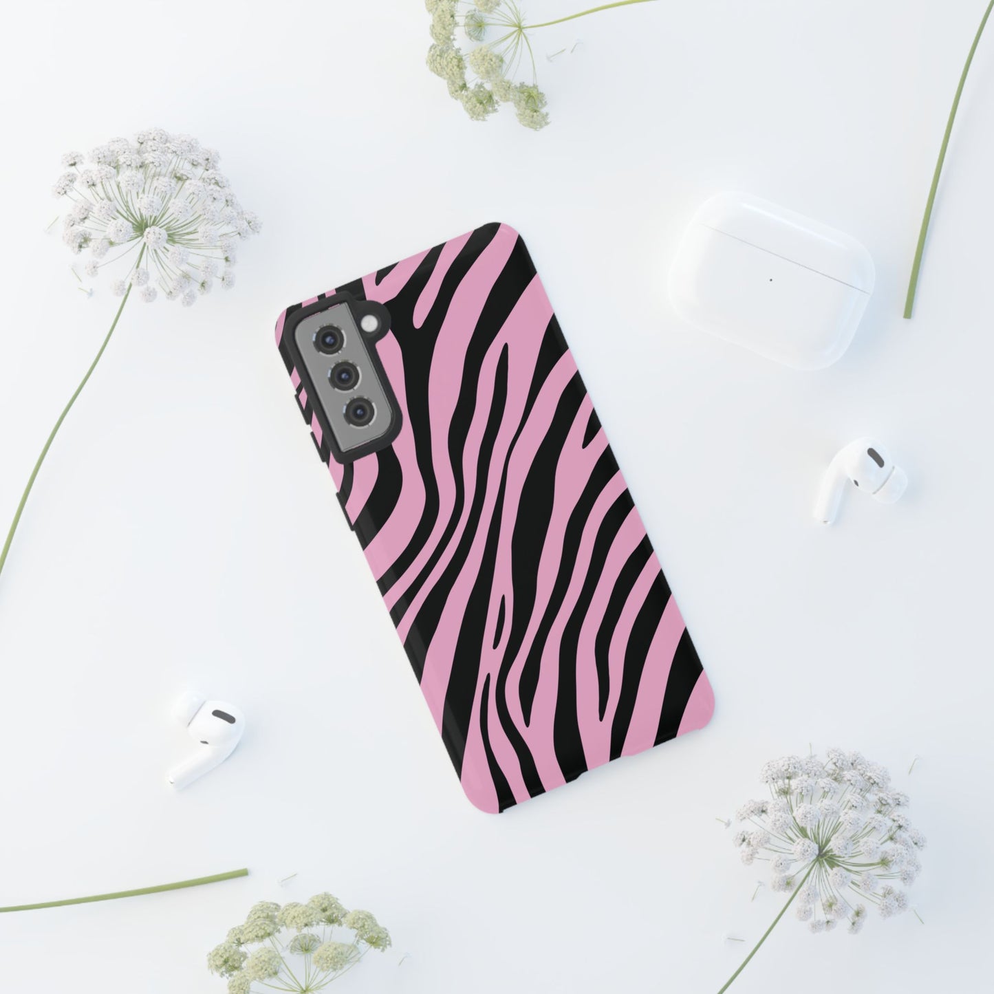 Modern Blush Zebra Print Phone Case