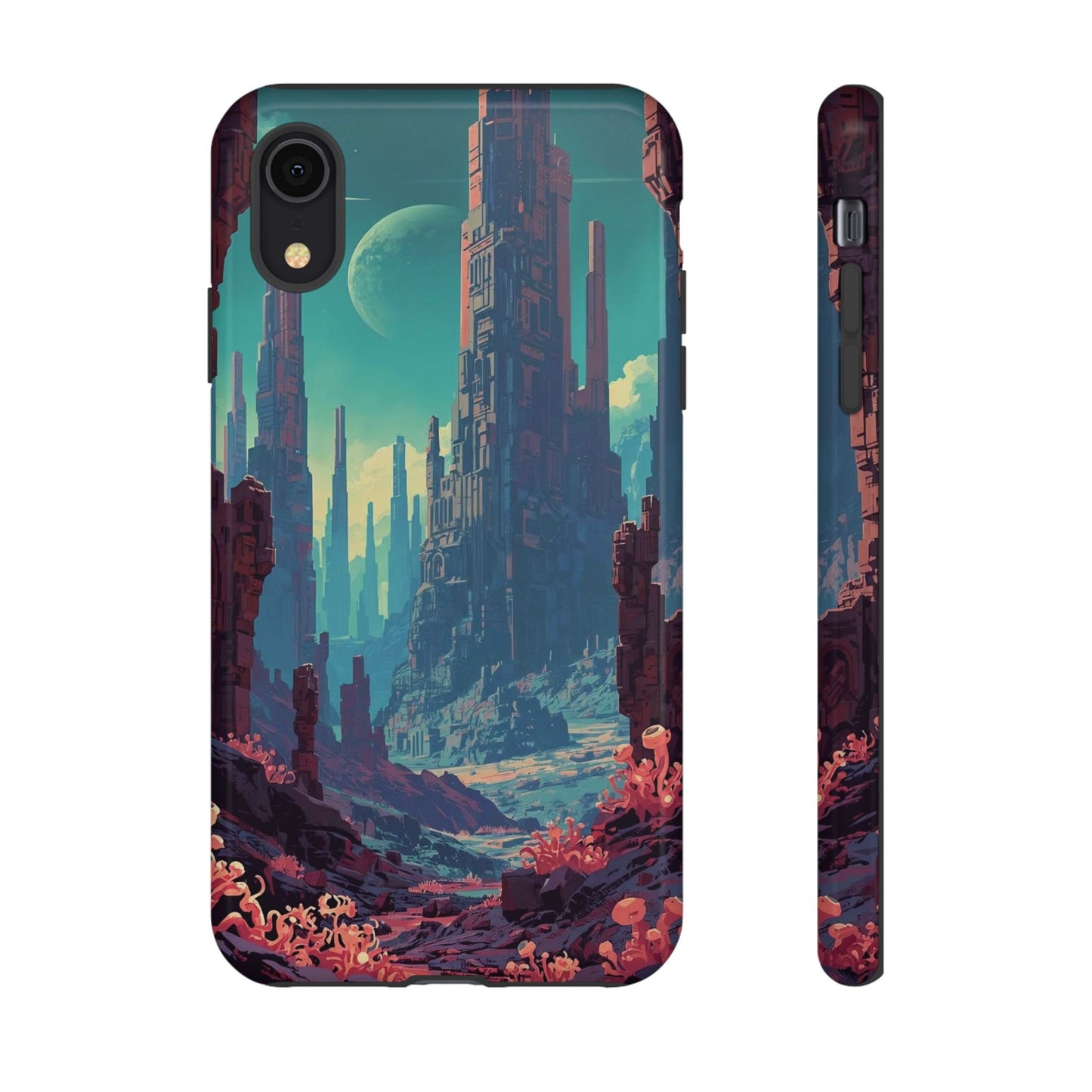 Alien Monolith Valley Sci-fi Phone Case - Pink Phone Case - iPhone XR / Glossy