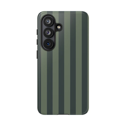 Dark Green Stripe Pattern Phone Case - Green Phone Case - Samsung Galaxy S26 / Glossy