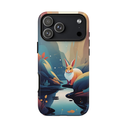 iPhone 17 Pro Max / Glossy Phone Case - Stylised Rabbit Design Phone Case