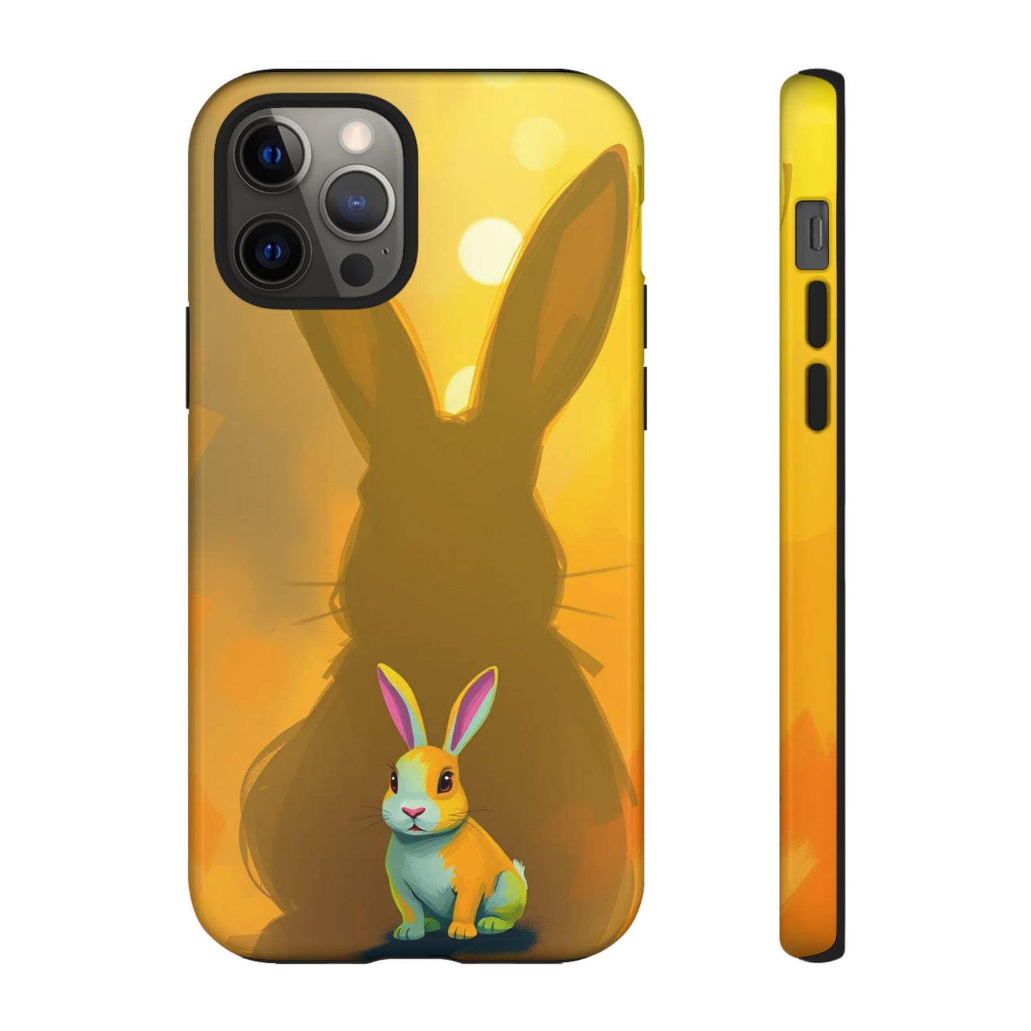 iPhone 12 Pro / Glossy Phone Case - Shadow Rabbit Design Phone Case
