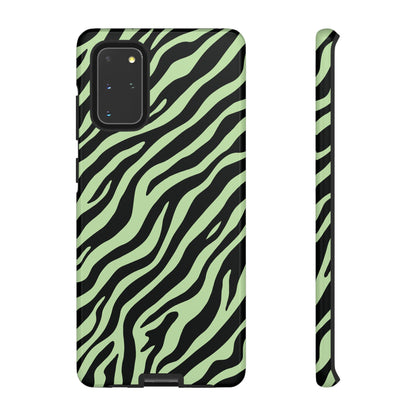 Stylish Mint Zebra Print Phone Case