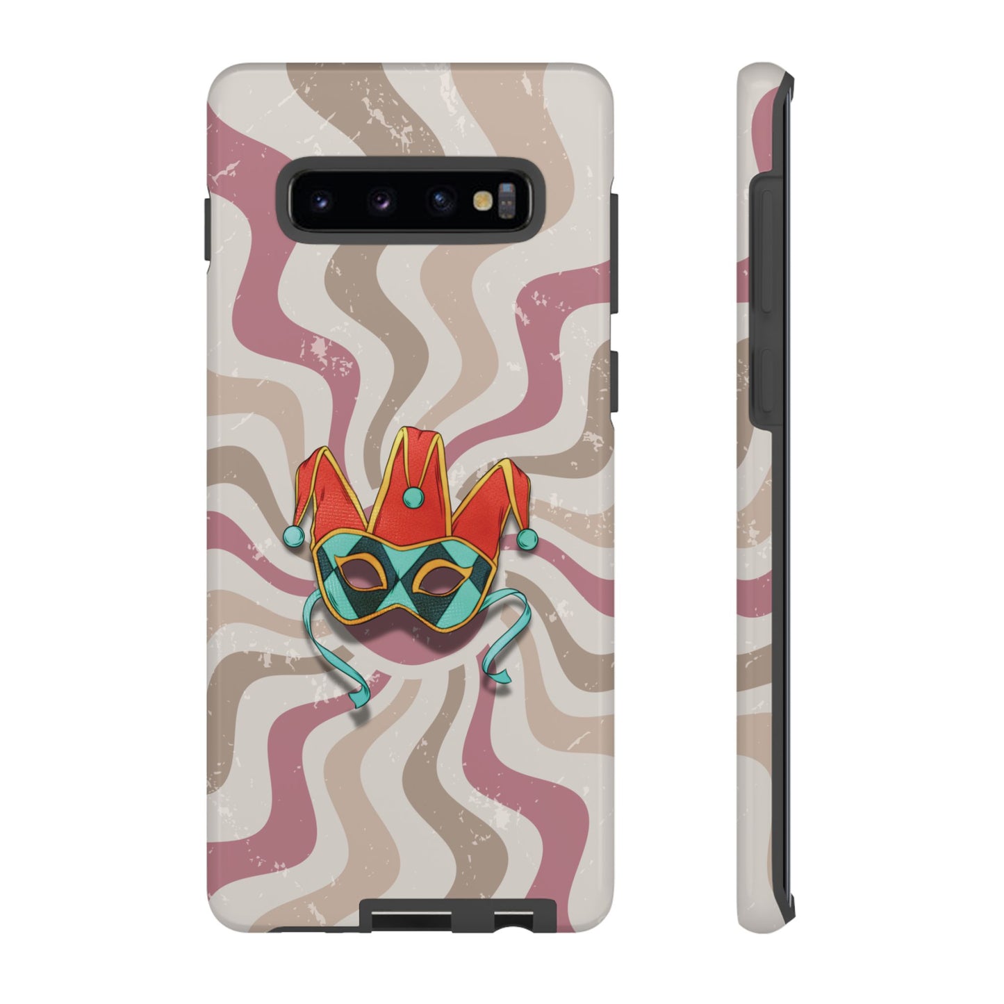 Venetian Jester Mask – Pink Retro Soft Revival Phone Case - Pink Phone Case