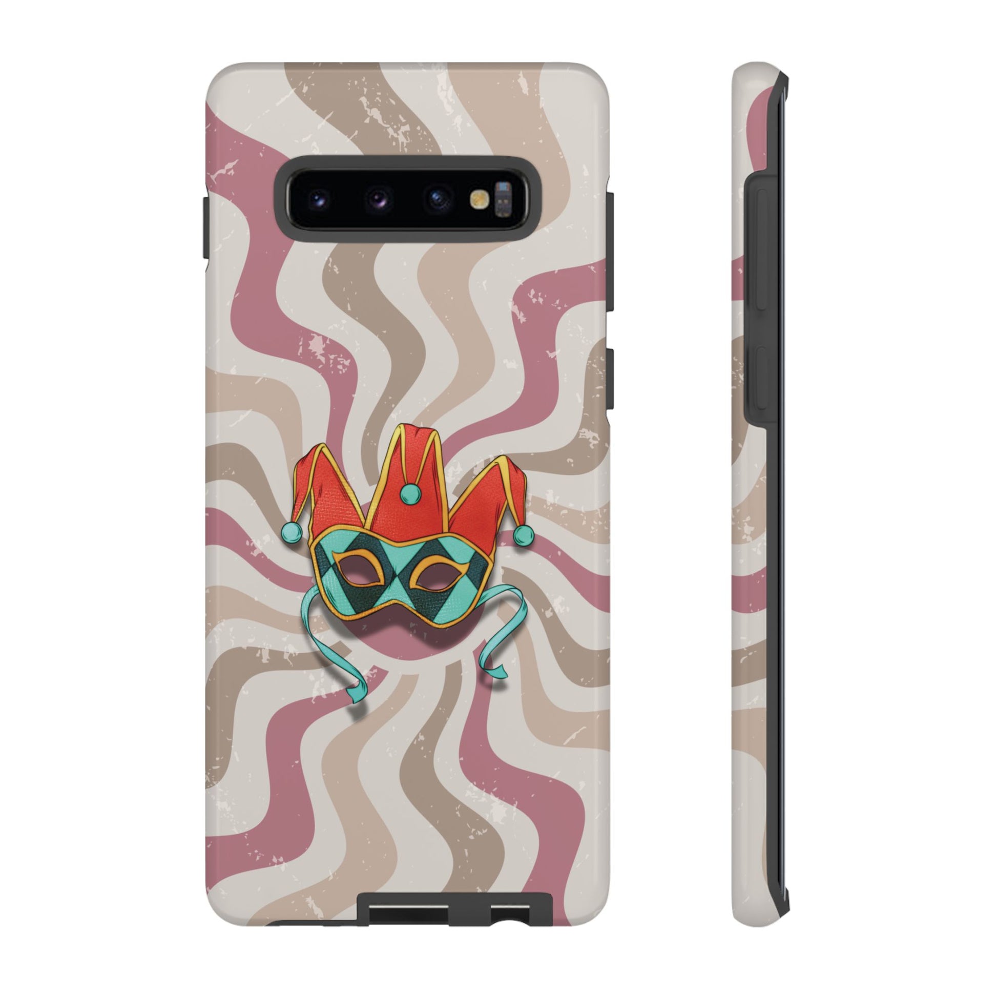 Venetian Jester Mask – Pink Retro Soft Revival Phone Case - Pink Phone Case