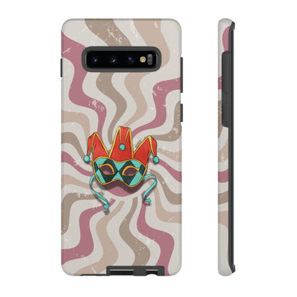 Venetian Jester Mask – Pink Retro Soft Revival Phone Case - Pink Phone Case