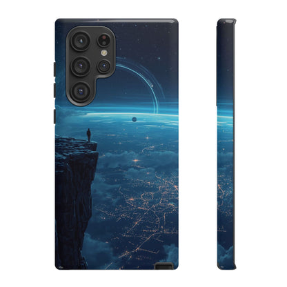 Samsung Galaxy S22 Ultra / Glossy Phone Case - Orbital Ring Horizon Sci-fi Phone Case