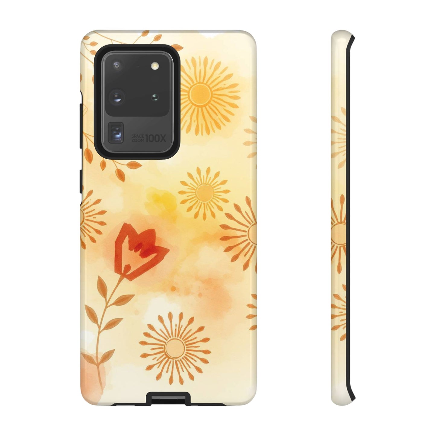 Samsung Galaxy S20 Ultra / Glossy Phone Case - Boho Chic Watercolour Pattern Phone Case