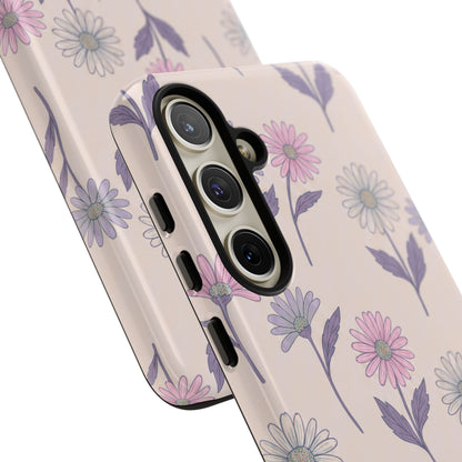Pretty Pink & Purple Daisy Pattern Phone Case