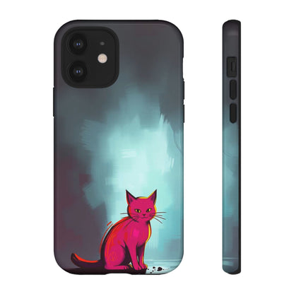 Pop Art Moody Cat Design Phone Case - Multicolor Phone Case - iPhone 12 / Glossy