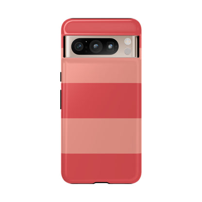 Google Pixel 8 Pro / Glossy Phone Case - Pink Horizontal Stripe Pattern Phone Case