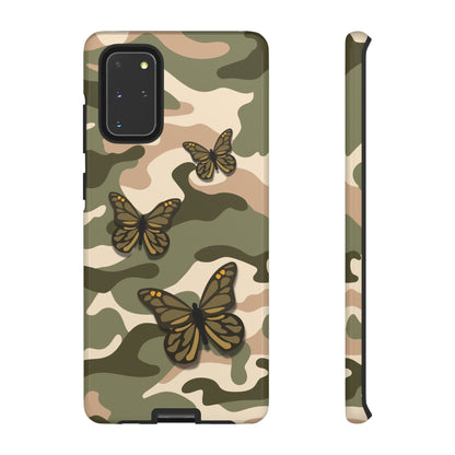 Samsung Galaxy S20+ / Glossy Phone Case - Green Butterfly Camo Phone Case