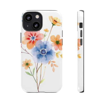 iPhone 13 Mini / Glossy Phone Case - Boho Chic Watercolour Bouquet Pattern Phone Case