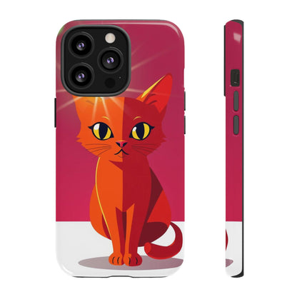 iPhone 13 Pro / Glossy Phone Case - Flashing Cat Design Phone Case