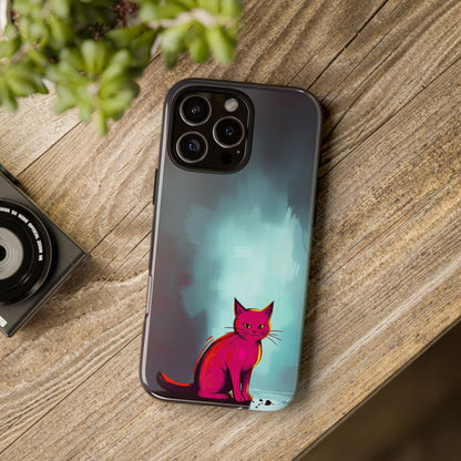 Pop Art Moody Cat Design Phone Case - Multicolor Phone Case