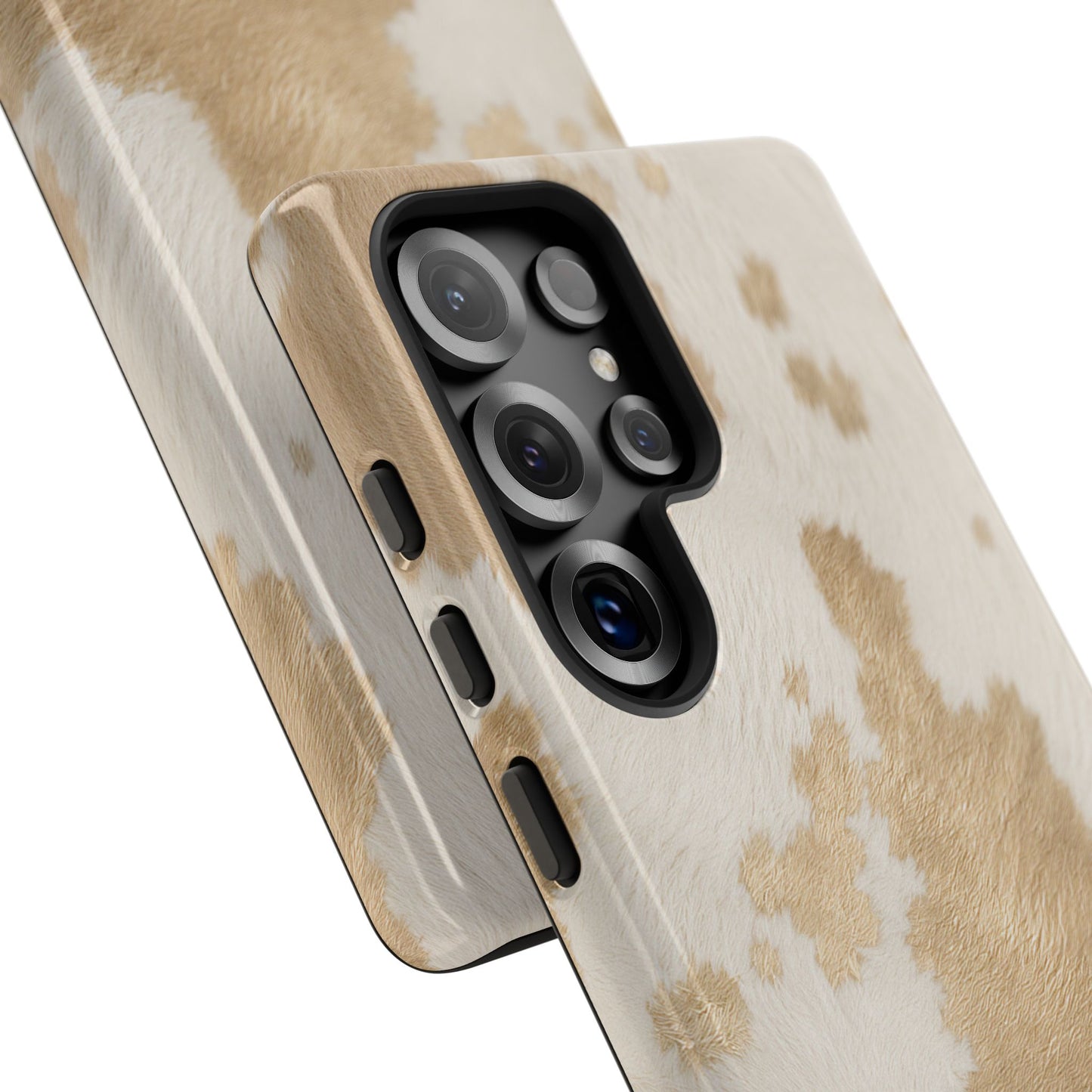 Elegant Champagne Cow Print Phone Case