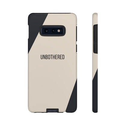 Phone Case - Sassy Statement Case ’Unbothered’ in Beige & Charcoal