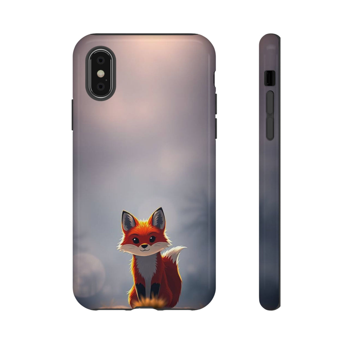 Cute Gothic Fox Design Phone Case - Multicolor Phone Case - iPhone XS / Glossy
