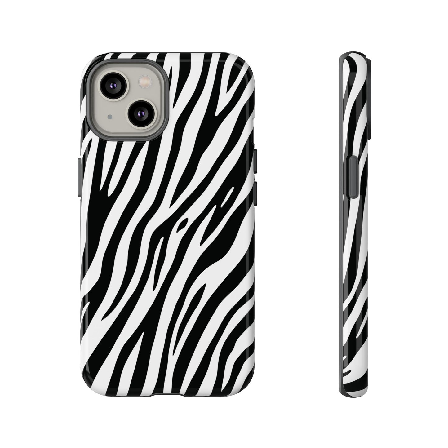 Monochrome Tiger Print Phone Case
