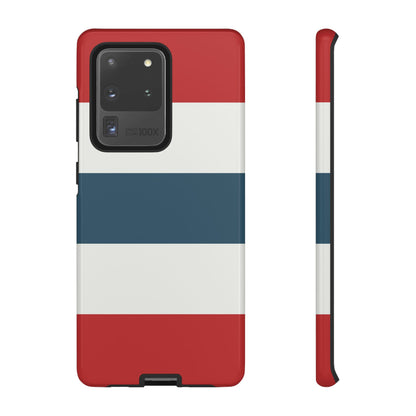 Samsung Galaxy S20 Ultra / Glossy Phone Case - Red White & Blue Horizontal Stripe Pattern Phone Case