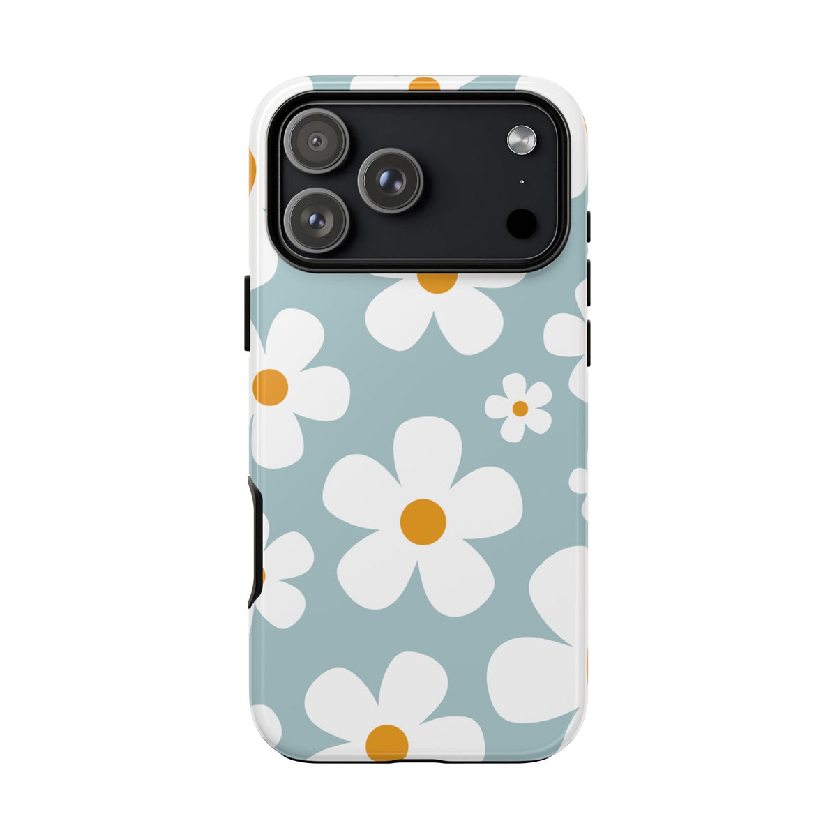 Cute Blue Daisy Pattern Phone Case - Blue Phone Case - iPhone 18 Pro Max / Glossy