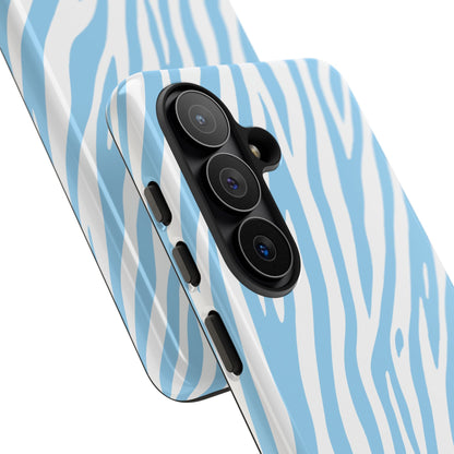 Sky Blue Tiger Print Phone Case