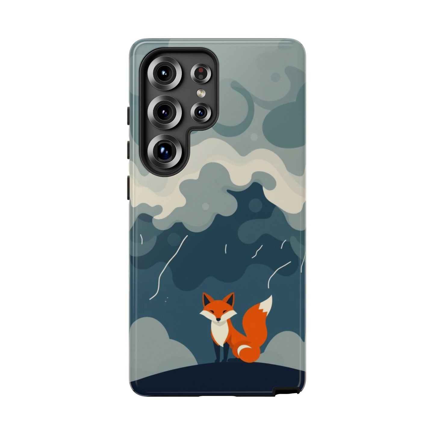 Samsung Galaxy S25 Ultra / Glossy Phone Case - Stormy Fox Design Phone Case