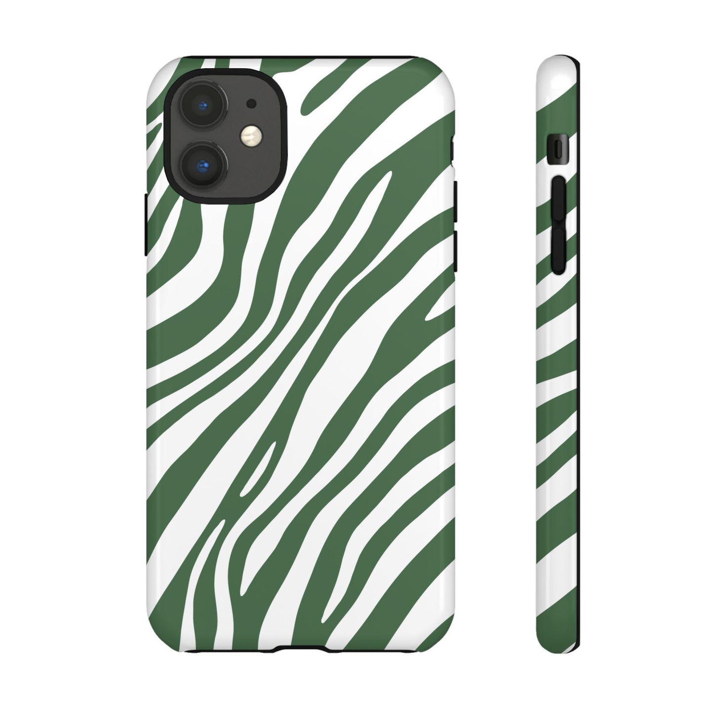 Modern Sage Zebra Print Phone Case