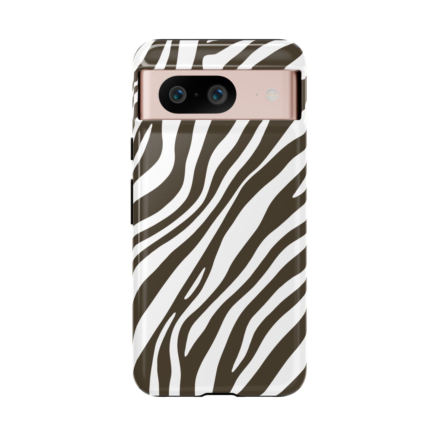 Modern Mocha Zebra Print Phone Case