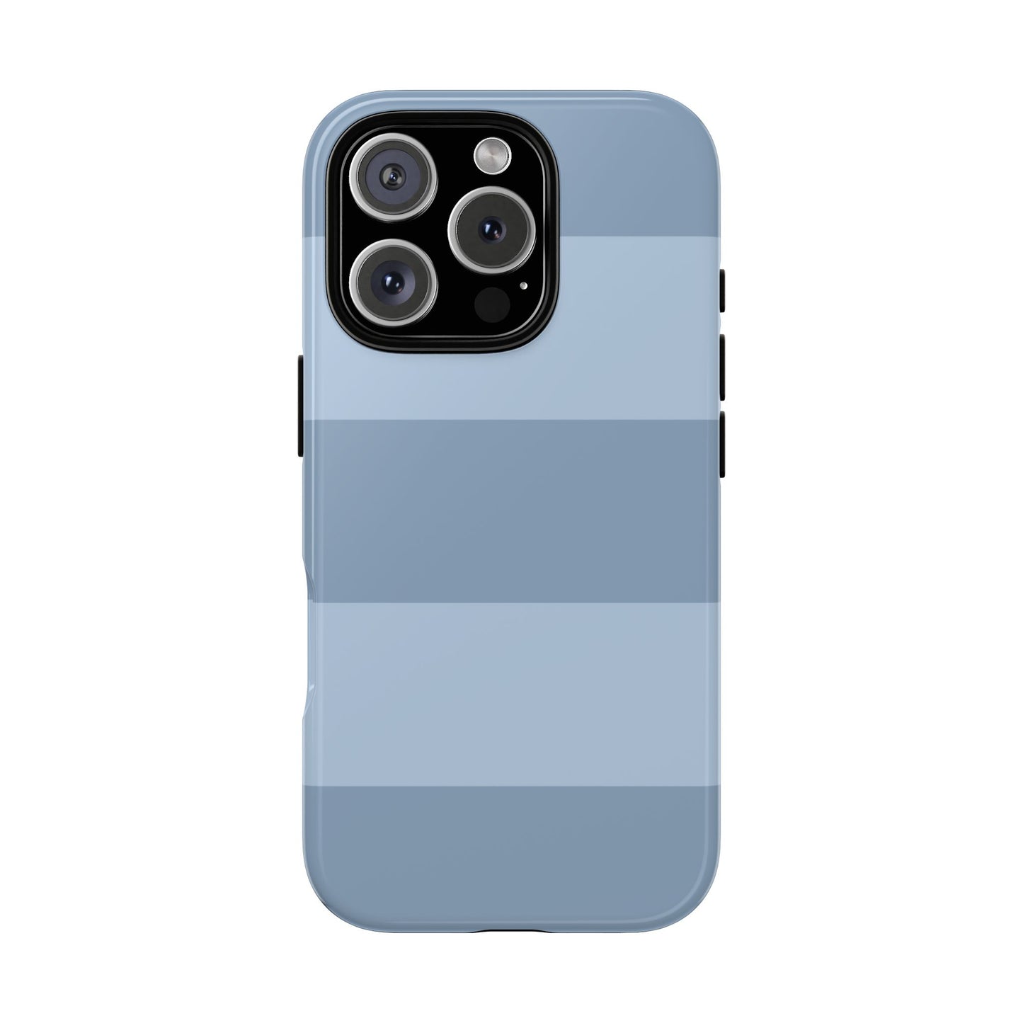 Light Blue Horizontal Stripe Pattern Phone Case - Blue Phone Case - iPhone 16 Pro / Glossy