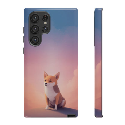 Samsung Galaxy S22 Ultra / Glossy Phone Case - Cute Dog & Cloud Design ’Good Doggo’ Phone Case