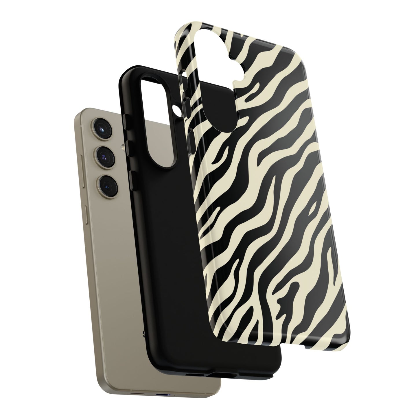 Chic Ivory Zebra Print Phone Case