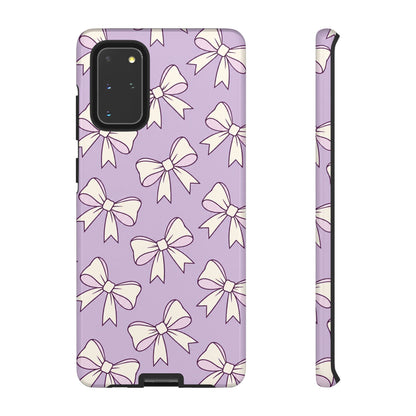 Chic Lilac Bow Pattern Phone Case